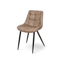 Стілець Крокус чорний / мікрофібра капучіно