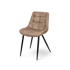 Стілець Крокус чорний / мікрофібра капучіно