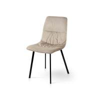 Стілець Авері чорний/велюр мокрий пісок Bluvel-40