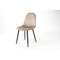 Стілець Марс чорний/велюр мокрий пісок