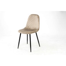 Стілець Марс чорний/велюр мокрий пісок