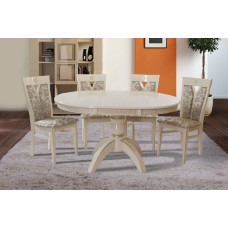 Стіл обідній Престиж 1000(+400)*1000 сл.к/патина--