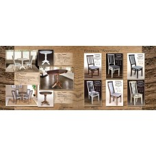 Банкетка кругла Ф 460 (ваніль/авилла2/2)