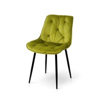 Стілець Прадо чорний/ велюр олива