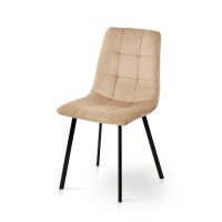 Стілець Ментос чорний/ велюр бежевий