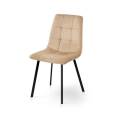 Стілець Ментос чорний/ велюр бежевий