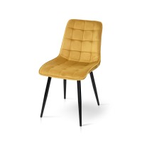 Стілець Віллі чорний /велюр карі