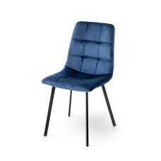 Стілець Ментос чорний/ велюр синій
