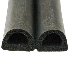 Ущільнювач самоклеючий(профільD)чорн 9*7,5мм/6 м