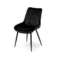 Стілець КОРФУ, велюр чорний