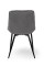Стілець Прадо-R чорний/ велюр сірий