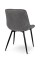 Стілець Прадо-R чорний/ велюр сірий