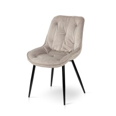 Стілець Прадо-R чорний/ велюр бежевий