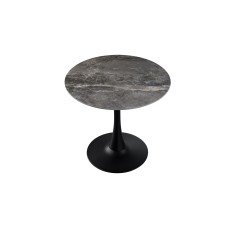 Стіл Опал (D=80), чорний/кераміка Армані грей