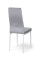Стілець Айс, білий/велюр світло-сірий