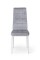 Стілець Айс, білий/велюр світло-сірий