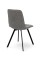 Стілець ФРЕШ (квадрат) чорний/букле сірий
