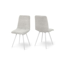 Стілець ФРЕШ (круглий) білий/букле бежева