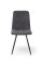 Стілець ФРЕШ (круглий) чорний/букле темно сіра