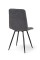 Стілець ФРЕШ (круглий) чорний/букле темно сіра