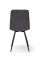Стілець ФРЕШ (круглий) чорний/букле темно сіра