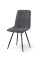 Стілець ФРЕШ (круглий) чорний/букле темно сіра