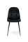 Стілець Квест, чорний / велюр чорний