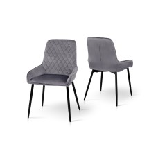 Стілець Ніколь,  чорний/сірий