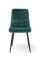 Стілець Віллі чорний /велюр зелений