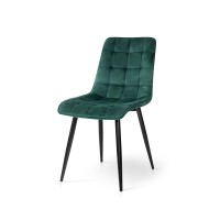 Стілець Віллі чорний /велюр зелений