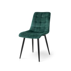 Стілець Віллі чорний /велюр зелений