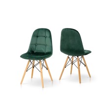 Стілець ДЖАСТІН, велюр зелений