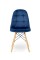 Стілець ДЖАСТІН, велюр синій