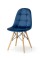 Стілець ДЖАСТІН, велюр синій