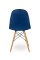 Стілець ДЖАСТІН, велюр синій