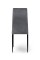 Стілець Айс, чорний/велюр темно-сірий
