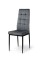 Стілець Айс, чорний/велюр темно-сірий