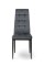 Стілець Айс, чорний/велюр темно-сірий