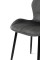 Стілець Леон чорний/велюр попелястий