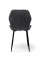 Стілець Леон чорний/велюр попелястий