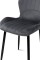 Стілець Леон чорний/велюр темно-сірий