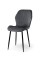 Стілець Леон чорний/велюр темно-сірий