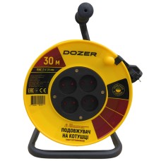 Подовжувач на котушці DOZER б/з ПВС 30м (2*1,5)