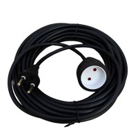 Подовжувач DOZER одном. чорн. ПВС 10м (2*1,5)