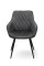 Крісло Наомі, чорний/ велюр темно-сірий