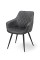 Крісло Наомі, чорний/ велюр темно-сірий