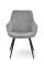 Крісло Наомі, чорний/ велюр світл-сірий