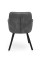 Крісло Тандем, чорний/ велюр темно-сірий