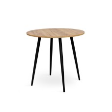 Стіл Слот D-80, крафт золотий /чорні ноги