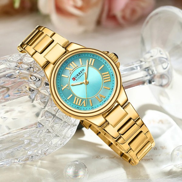 Годинник наручний Curren 9091 Gold-Blue